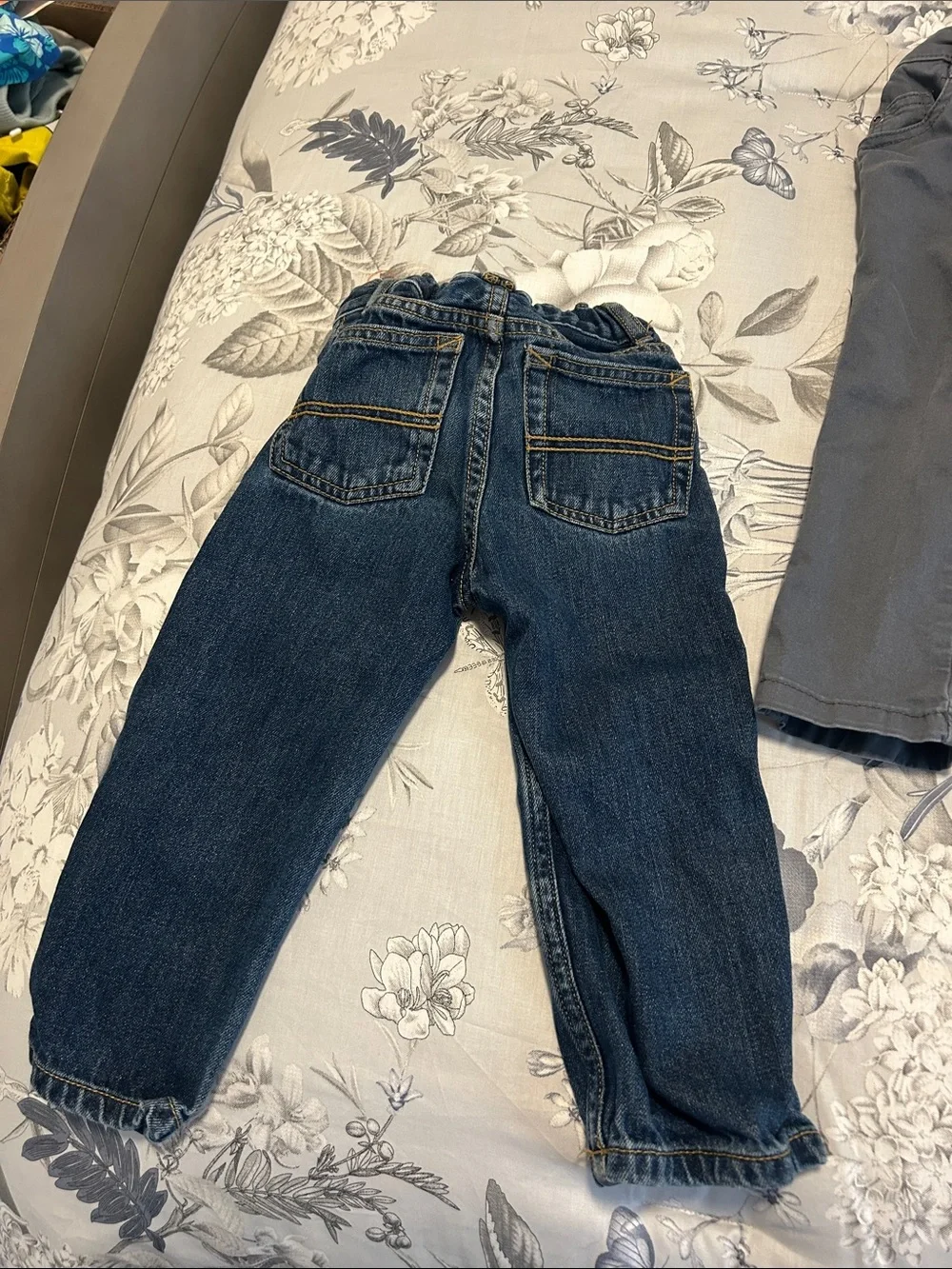 Kids Denim and Gray Pants Set - Blue and Gray- carters and wrangler 24 m & 2T